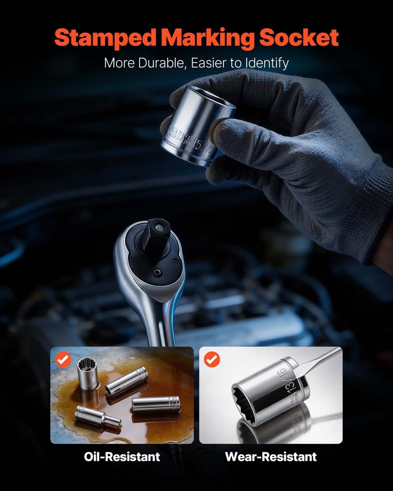 159-Pc Auto Tool Kit: 6-Point Sockets, Wrenches, Screwdriver Bits & Storage Case