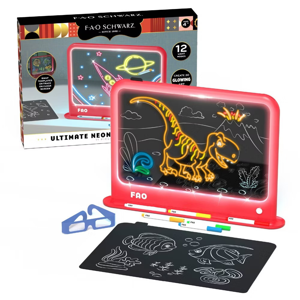 FAO Schwarz Ultimate Neon Light Board 11pc Set