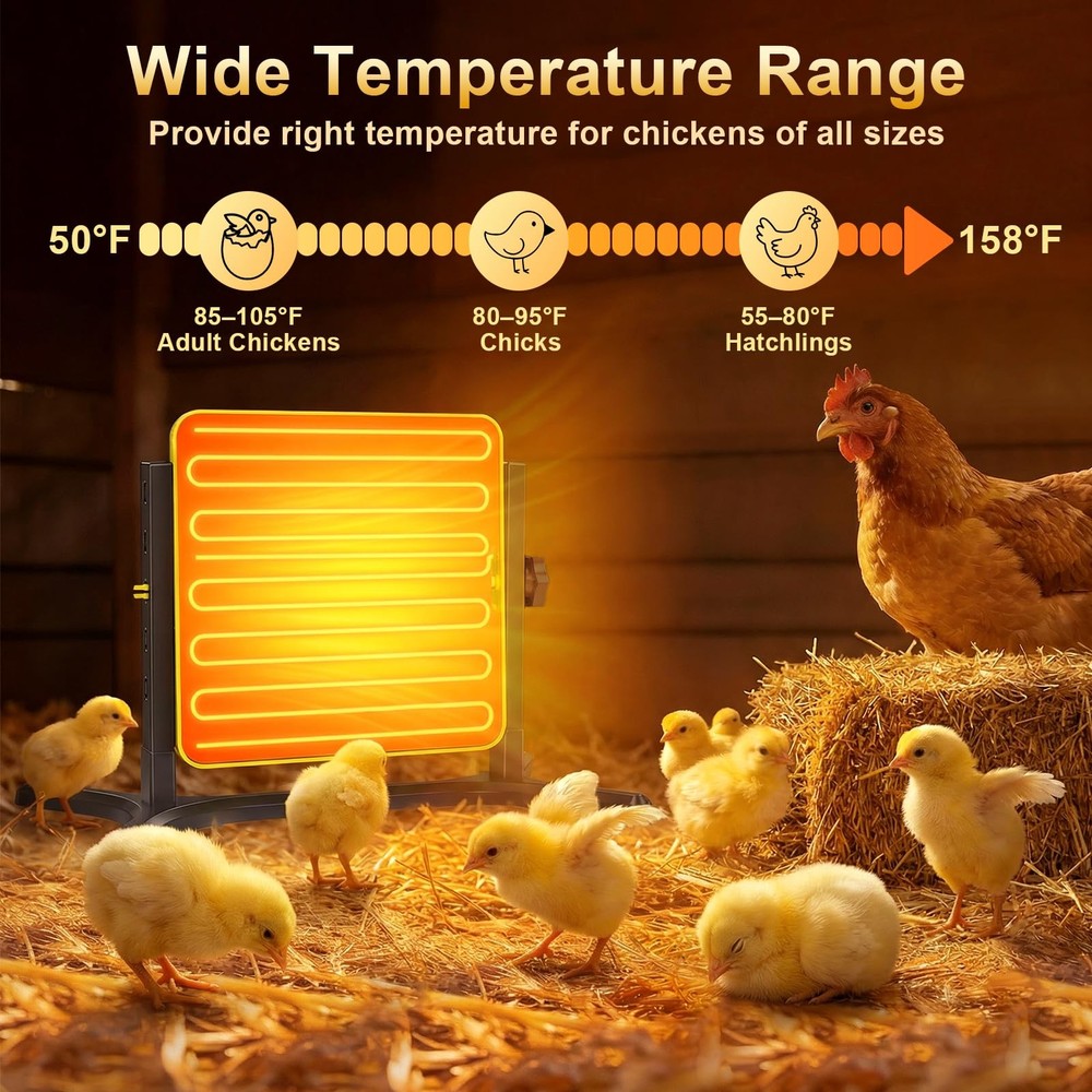 Lobeline Smart Chick Brooder Plate - Energy Efficient Chick Heat Plate with A...