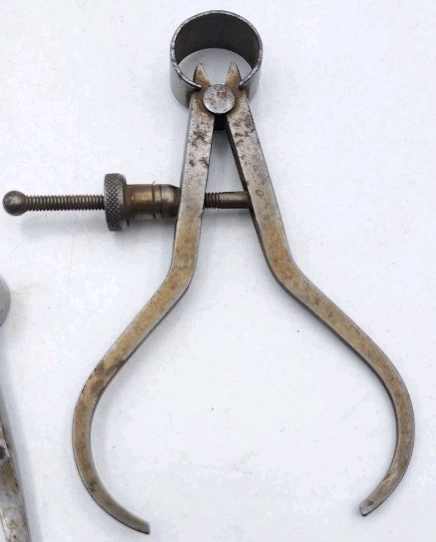 2 Small Vintage Starrett Calipers With Quick Nut Machinist/ Tool Maker