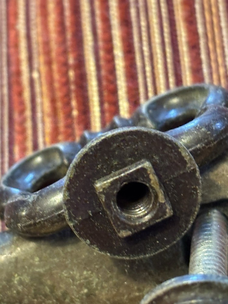 12 Vintage Brass Drawer Handles With Ring Pulls 5.5” 1968 RD