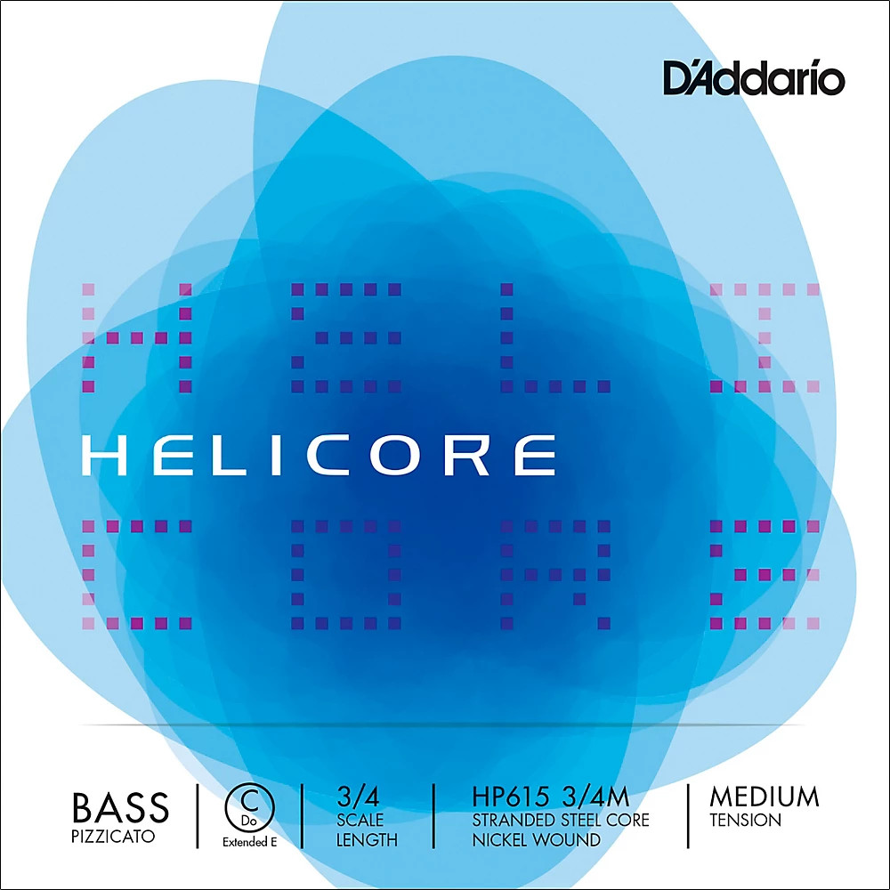 D'Addario HP615 Helicore Pizzicato 3/4 Size Double Bass C ext. E String Medium