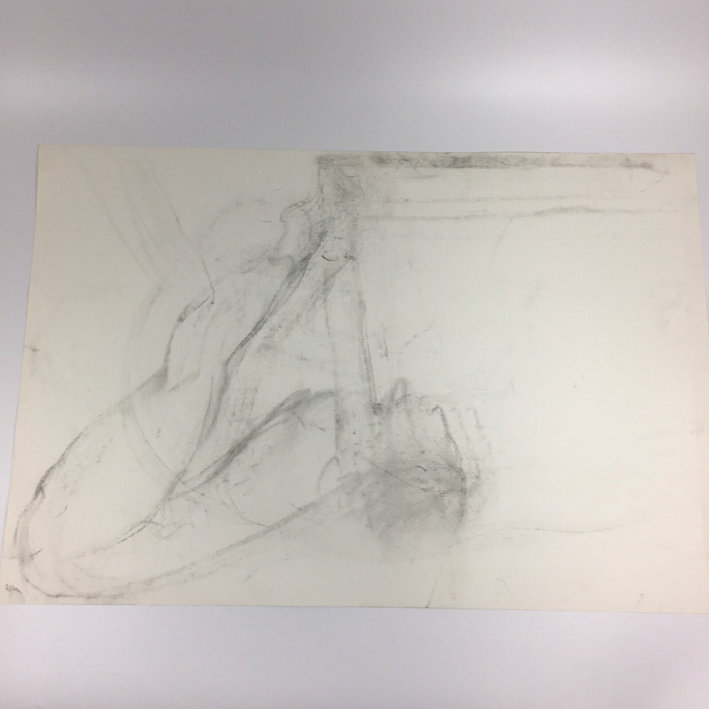Kip Gresham Unsigned Original Charcoal Drawing Gymnast Curwen Archive #4