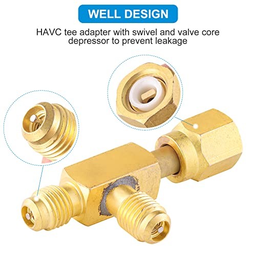 Quick Coupler Access Tee, 1/4'' Valves Core Quick Coupler with Tee Adapter