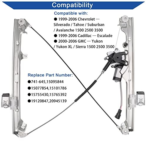 Front Passenger Side Power Window Regulator & Motor Front Right Passenger Side