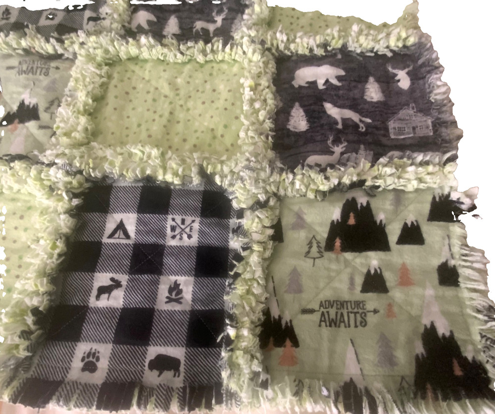 Rag Quilt NEW! Handmade Wilderness Theme
