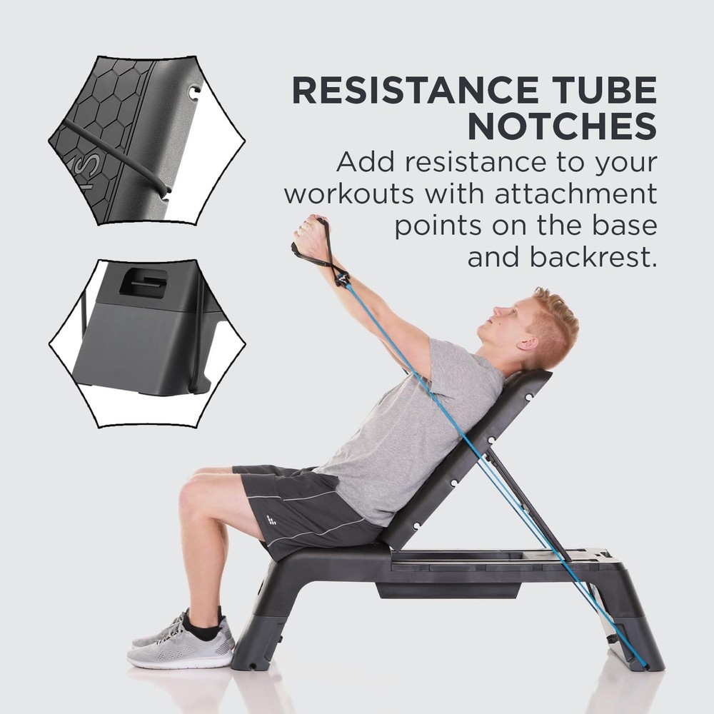 Power Systems Step Bench Aerobic Platform Adjustable Plyo Box Gym Deck