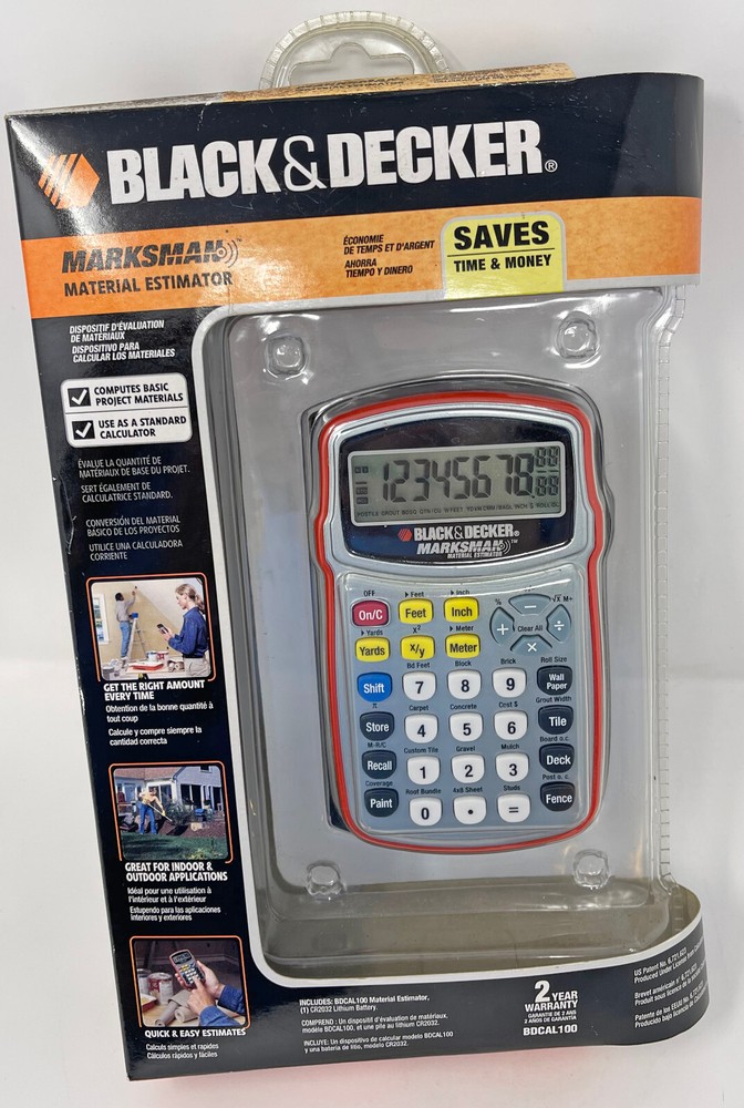 Marksman Material Estimator Black & Decker Calculator BDCAL100 New Unopened