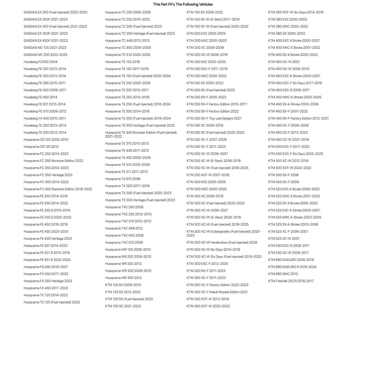 Trail Tech 101-06 Replacement Wheel Speed Sensor