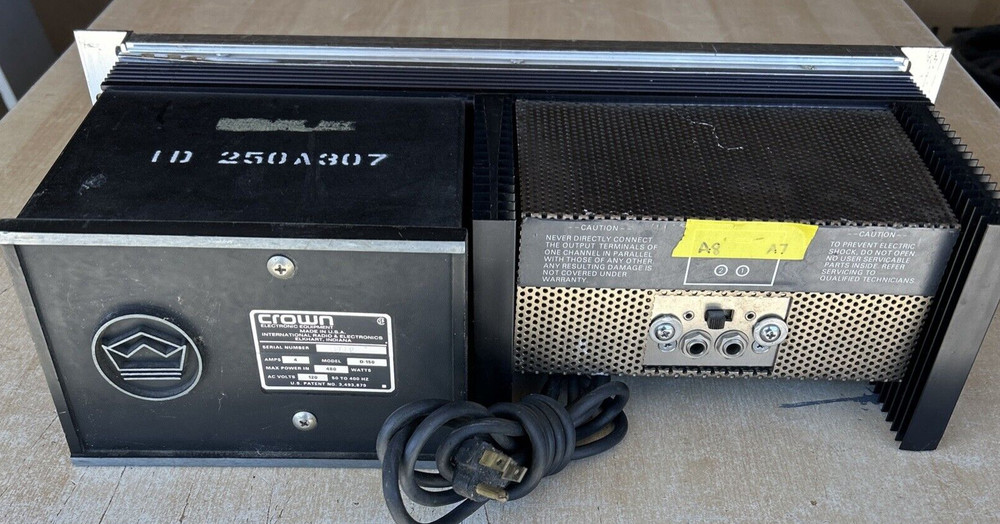 Crown D150A Power Amplifier 2-Channel Rack Mounted Amplifier. Used.