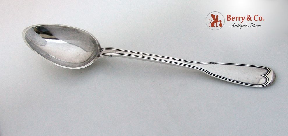 Sardinian Stuffing Spoon Fiddle Thread 916 Standard Silver 1820 No Monogram