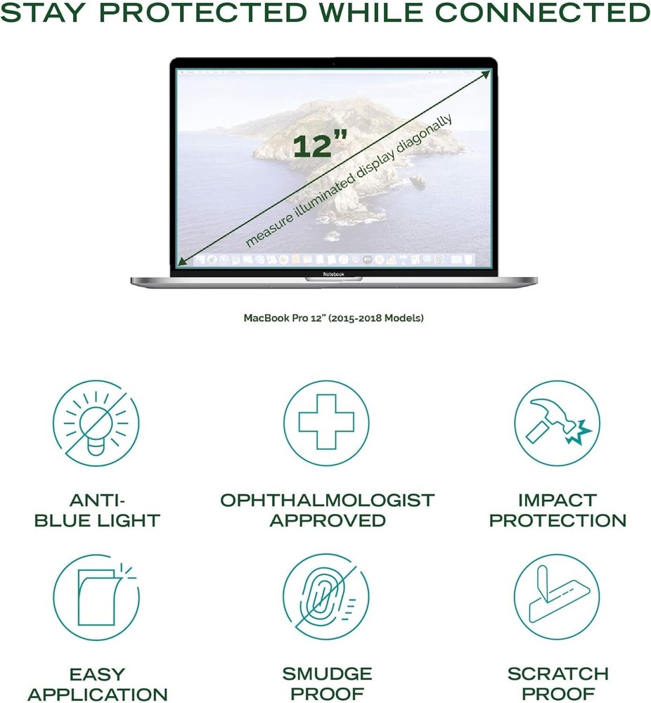 Blue Light Blocking Computer Screen Compatible with MacBook Laptop