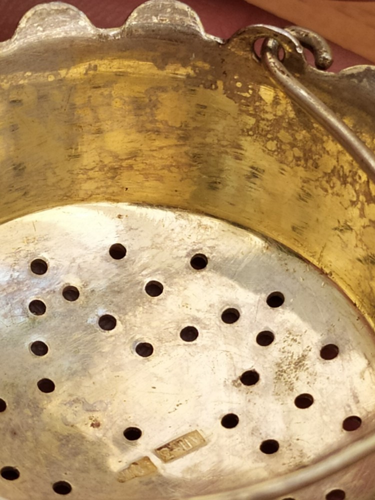 RARE Vintage Soviet Strainer for Tea Silver 875 USSR