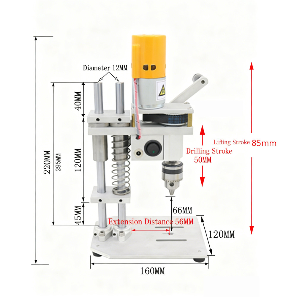 Mini Bench Drill Press Precision CNC Table Milling Machine Portable Driller, 96W