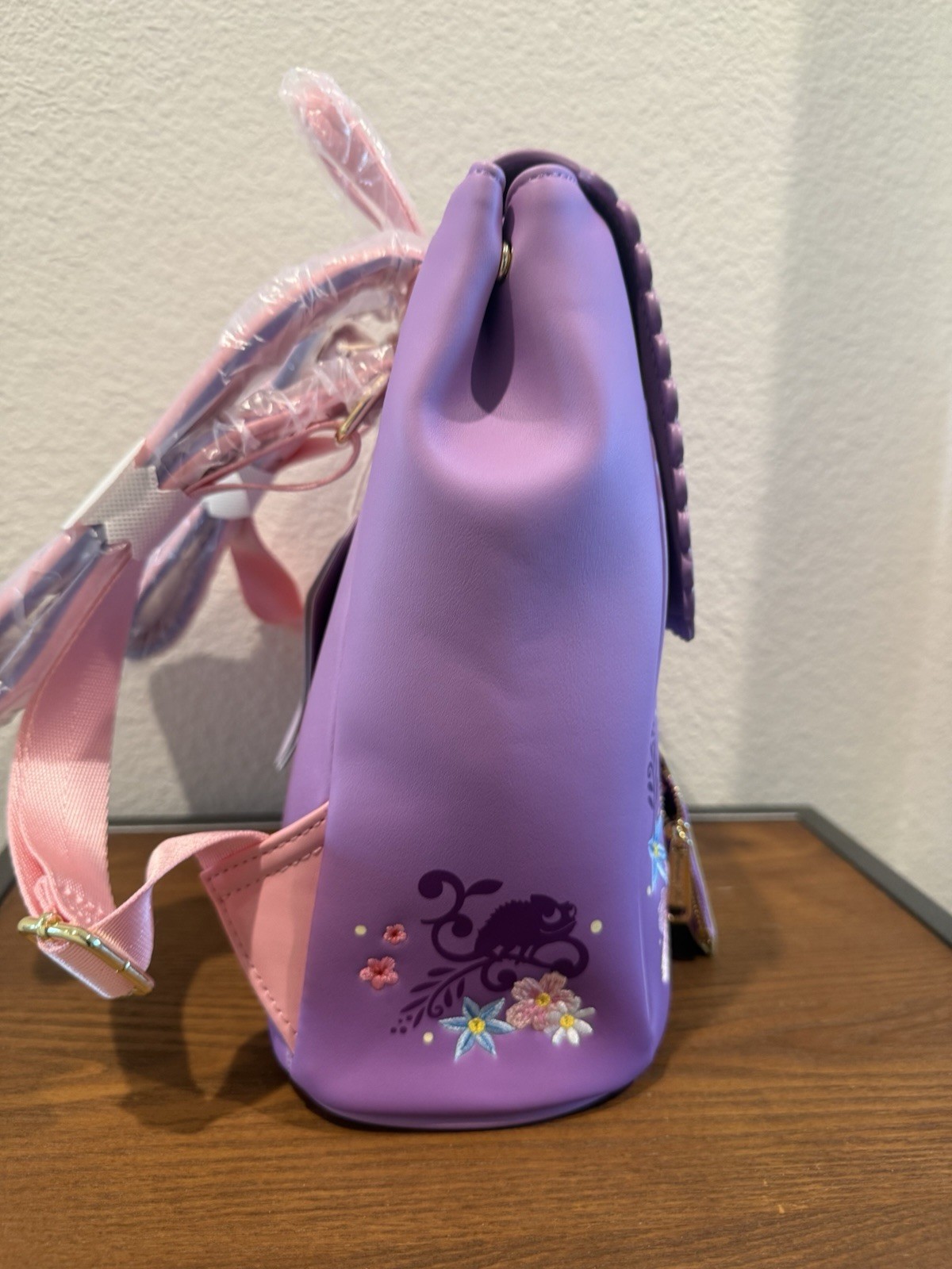 Loungefly Tangled Rapunzel Floral Flap Mini Backpack W/Coin Bag Exclusive NWT