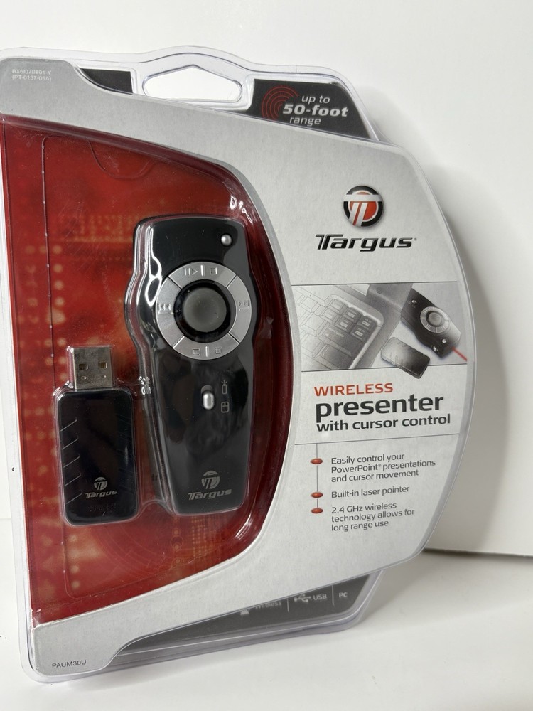 Targus Wireless Presenter With Cursor Control And Laser Pointer - Brand New