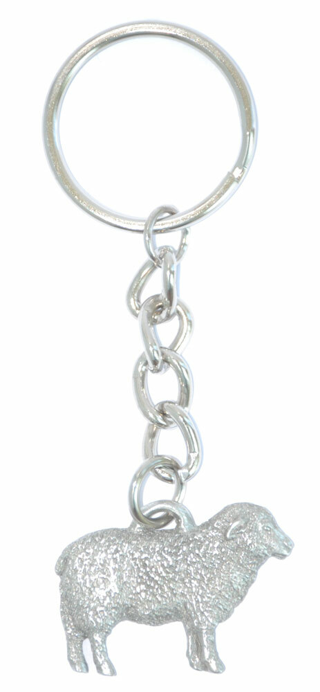 Sheep Pewter Keychain