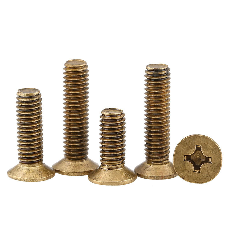 M2 M2.5 M3 M4 Brass Countersunk Flat Head Phillips Screw Machine Screws