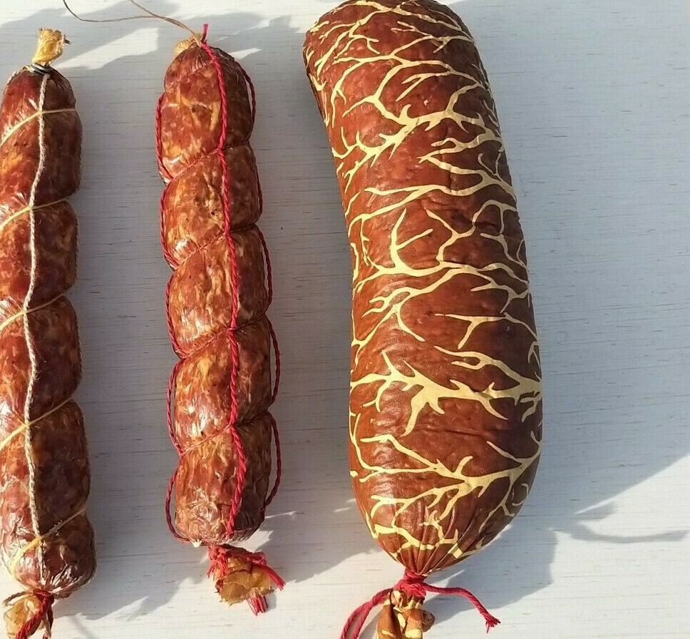 10 pcs. of Craft TEXTILE Sausage Casings, for 3.3 lbs Salami Sausage, Ø3" x 16"