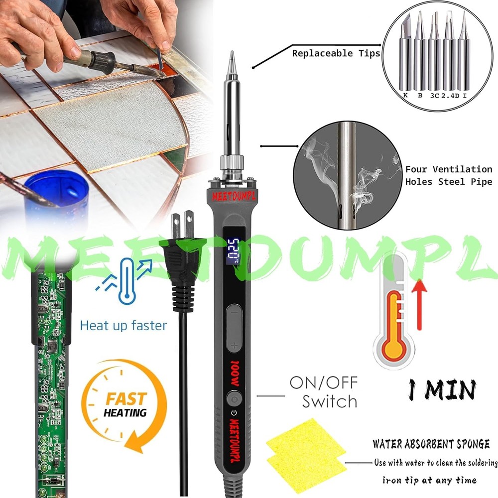 Stained Glass Making Kit with 100W Soldering Iron