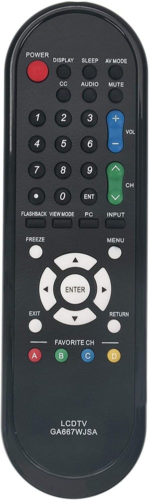 GA667WJSA Remote Control Replacement for Sharp LCD Aquos TVs Black