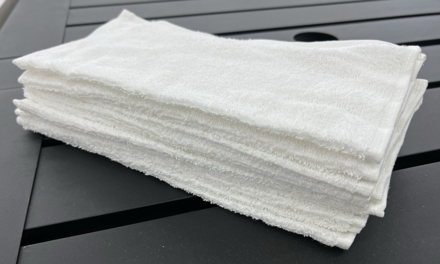 Lot of 12 HI-BLOOM Sobel Westex White Washcloths 100% Cotton 12” x 12” NEW