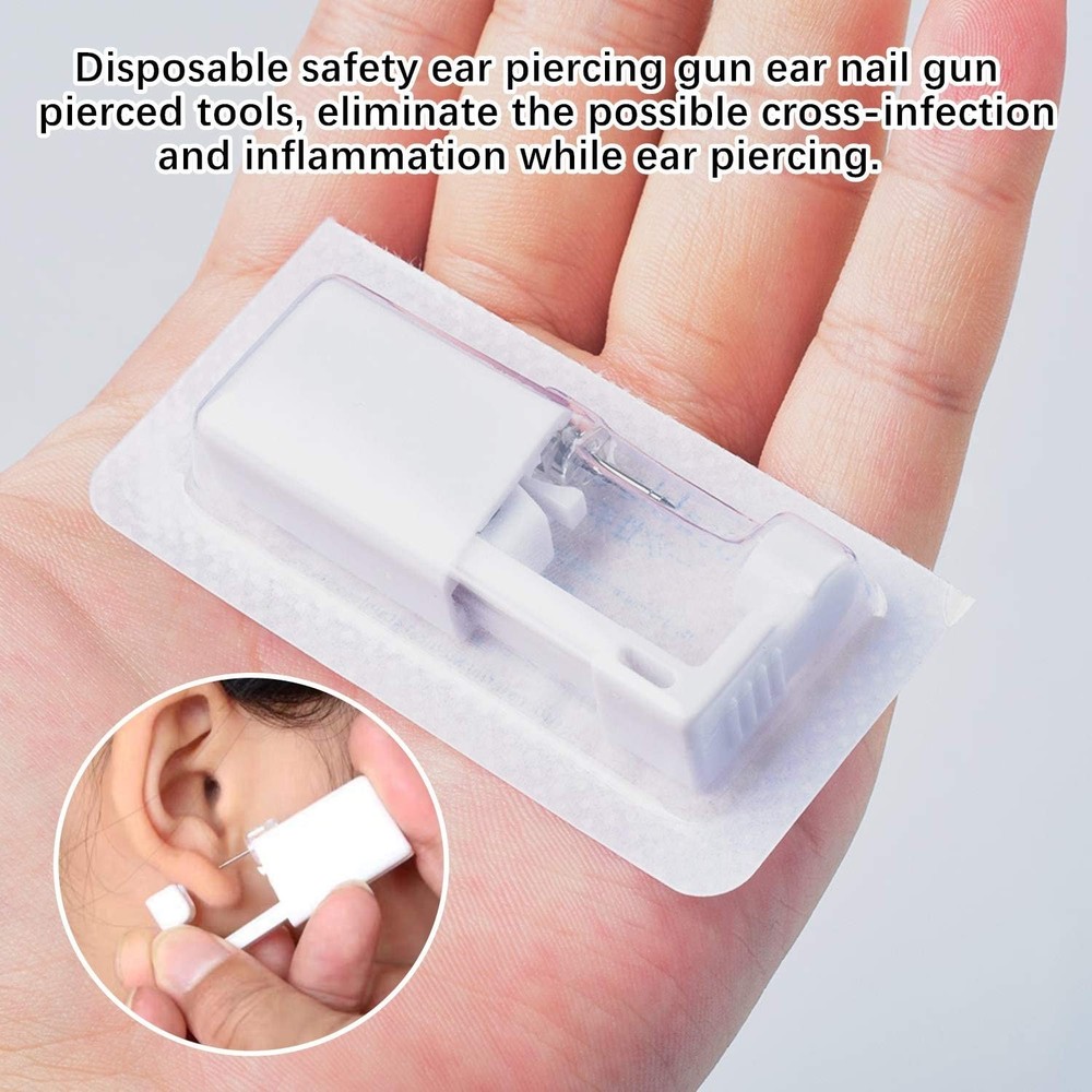 Nose Piercing Gun - 2 Pack Self Nose Piercing Kit Unit Disposable Nose Piercing