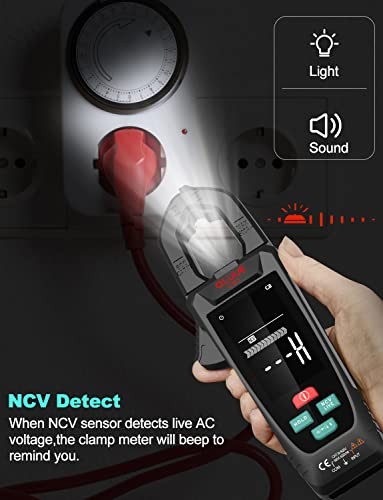 Digital Clamp Meter Multimeter for AC/DC Current & Voltage, Auto-ranging 9999