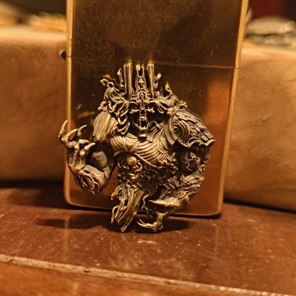 1 piece Brass Skeleton King sticker lighter DIY accessories