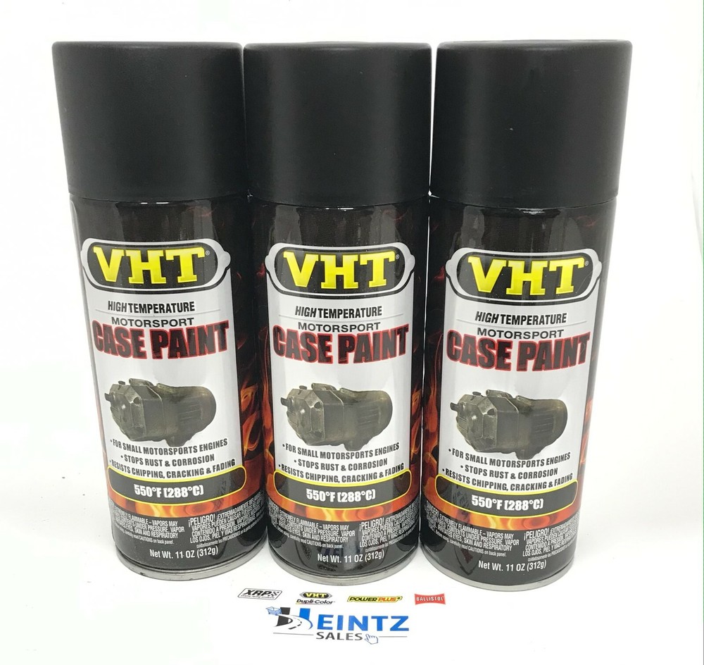 VHT SP903-3 PACK High Temperature SATIN BLACK Case Paint with Ceramic - 11 oz