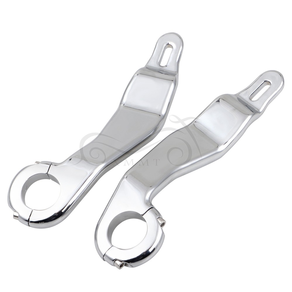 Chrome Left & Right Fairing Support Bracket Mount Kit For Harley Road Glide 15+