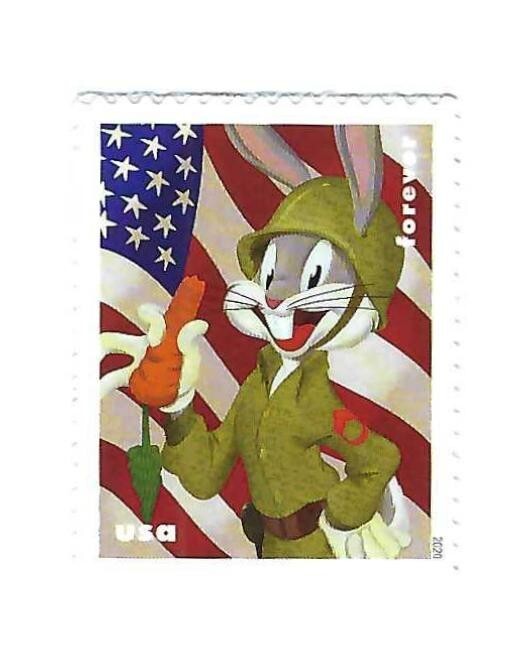 STAMP US SCOTT 5503 "Bugs Bunny-Soldier" FOREVER 2020 MNH