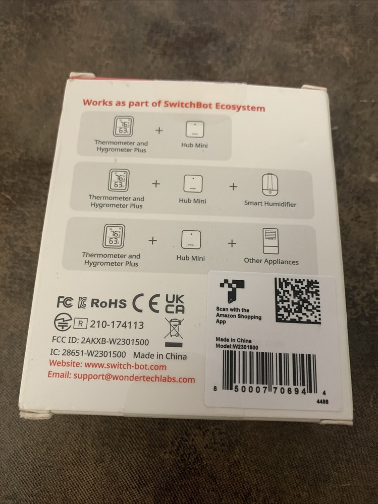 SwitchBot Thermometer and Hygrometer Plus - Open Box