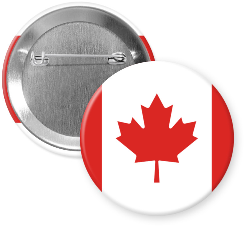 Canada Flag pin back button
