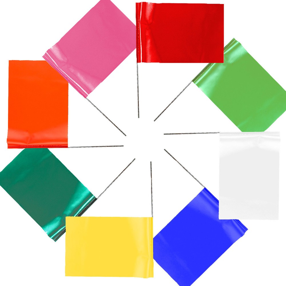 PRESCO Stake Flags, 21" wire staff with 2x3 flag (1000 flags)