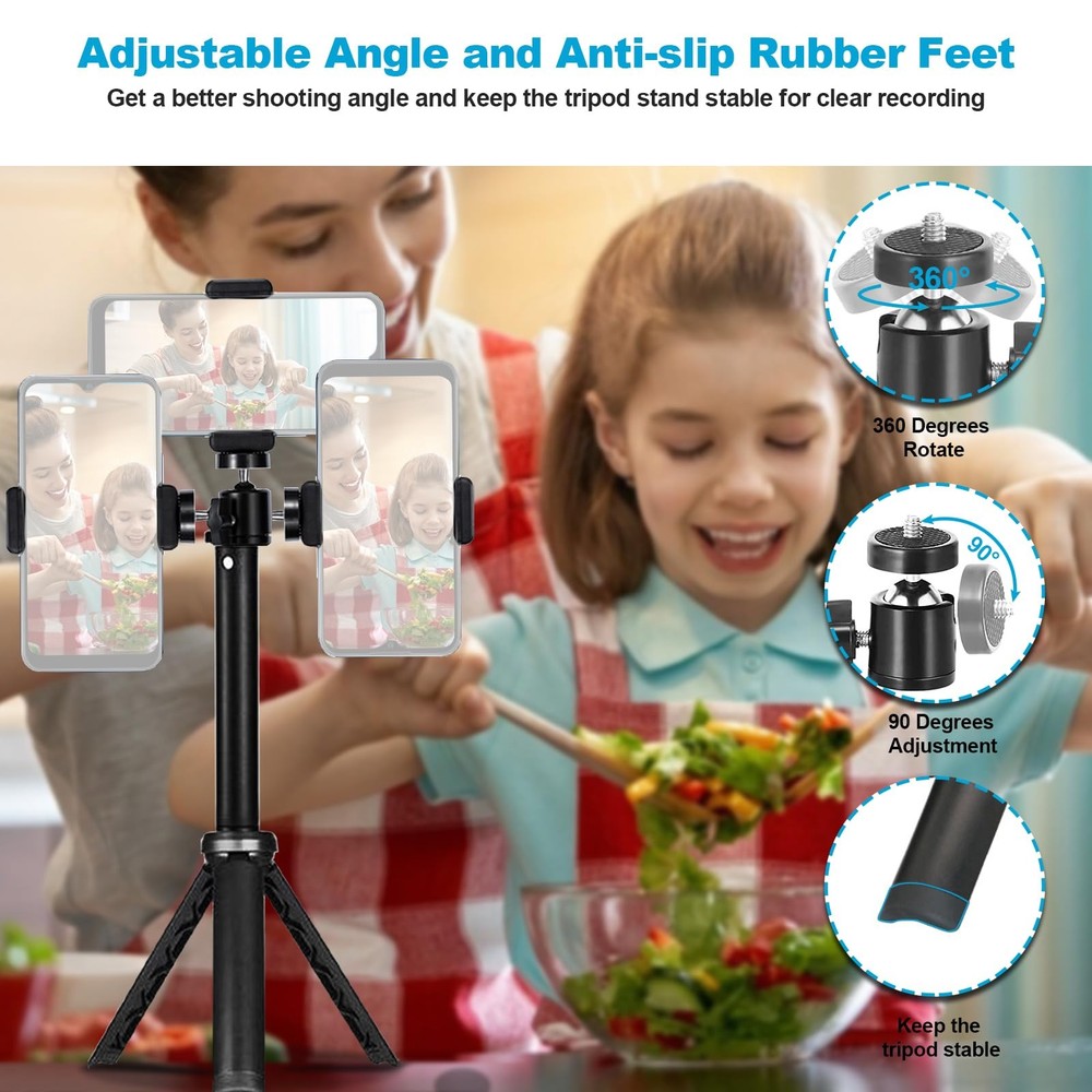 Lightweight Mini Tripod for Camera/Phone/Webcam, Extendable Stand, for Logite...