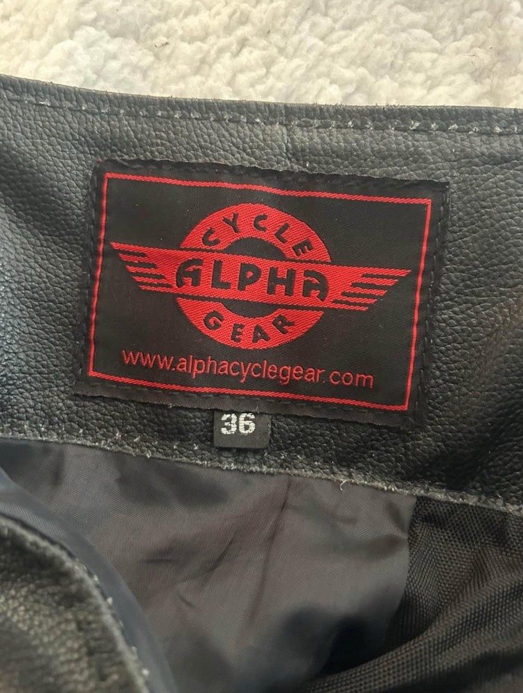 Motorcycle Chaps Size 36 Alpha Cycle Gear