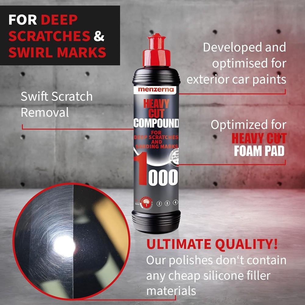 menzerna Heavy Cut Compound 1000" I Abrasive Polishing Compound for Deep Scratch