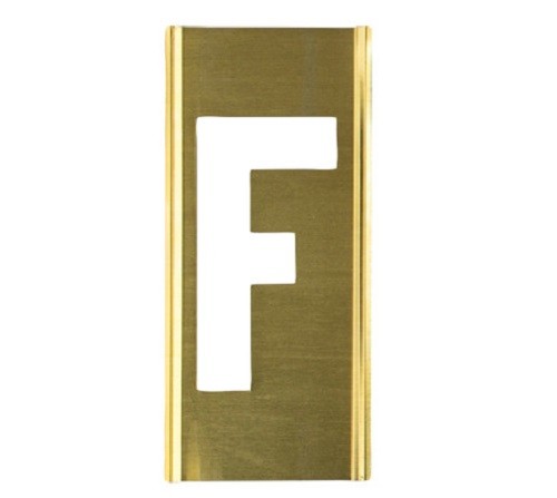 CH Hanson 10016F - Stencil Sort-6" Brass Gothic F