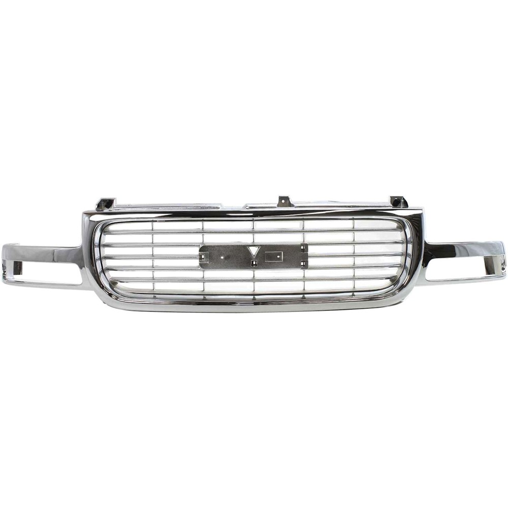 Grille Assembly For 1999-2002 GMC Sierra 1500 Chrome Shell and Insert