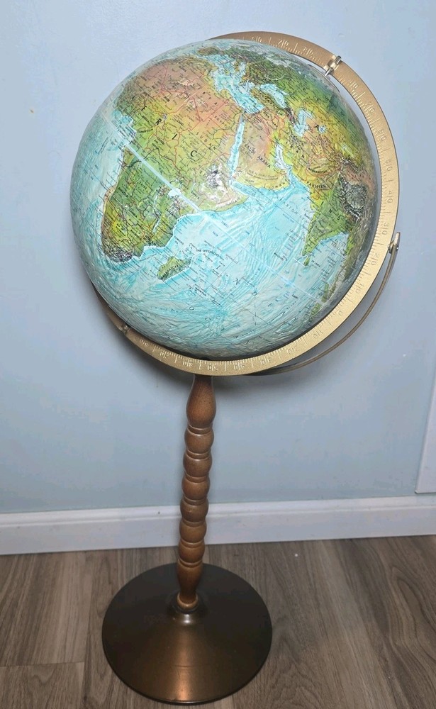 Replogle Treasury Floor Globe, Blue 12" Rough Surface