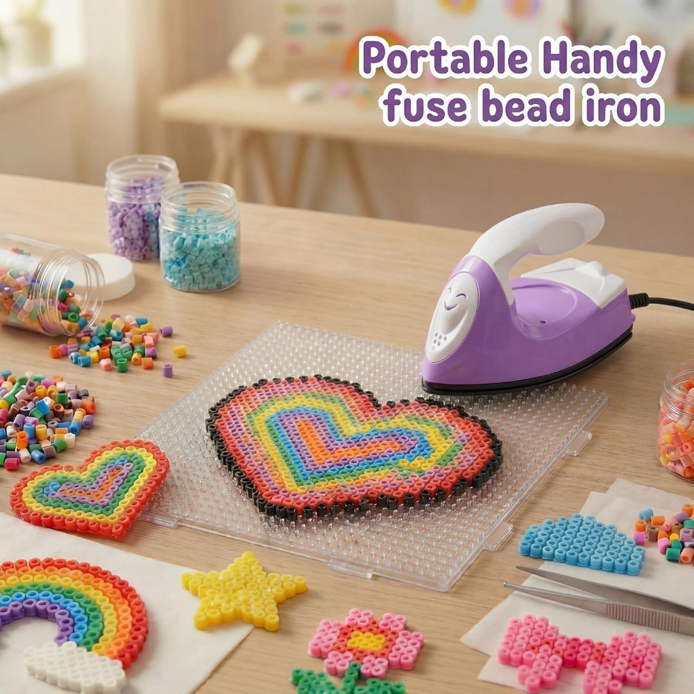 Portable Purple Mini Craft Iron with Charging Base - Ideal for Small Projects