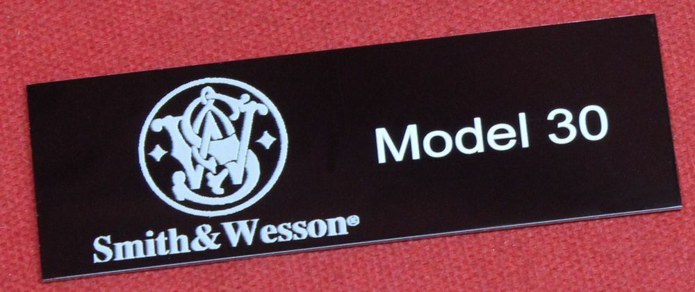 Smith & Wesson Model 30 Display Case Plaque