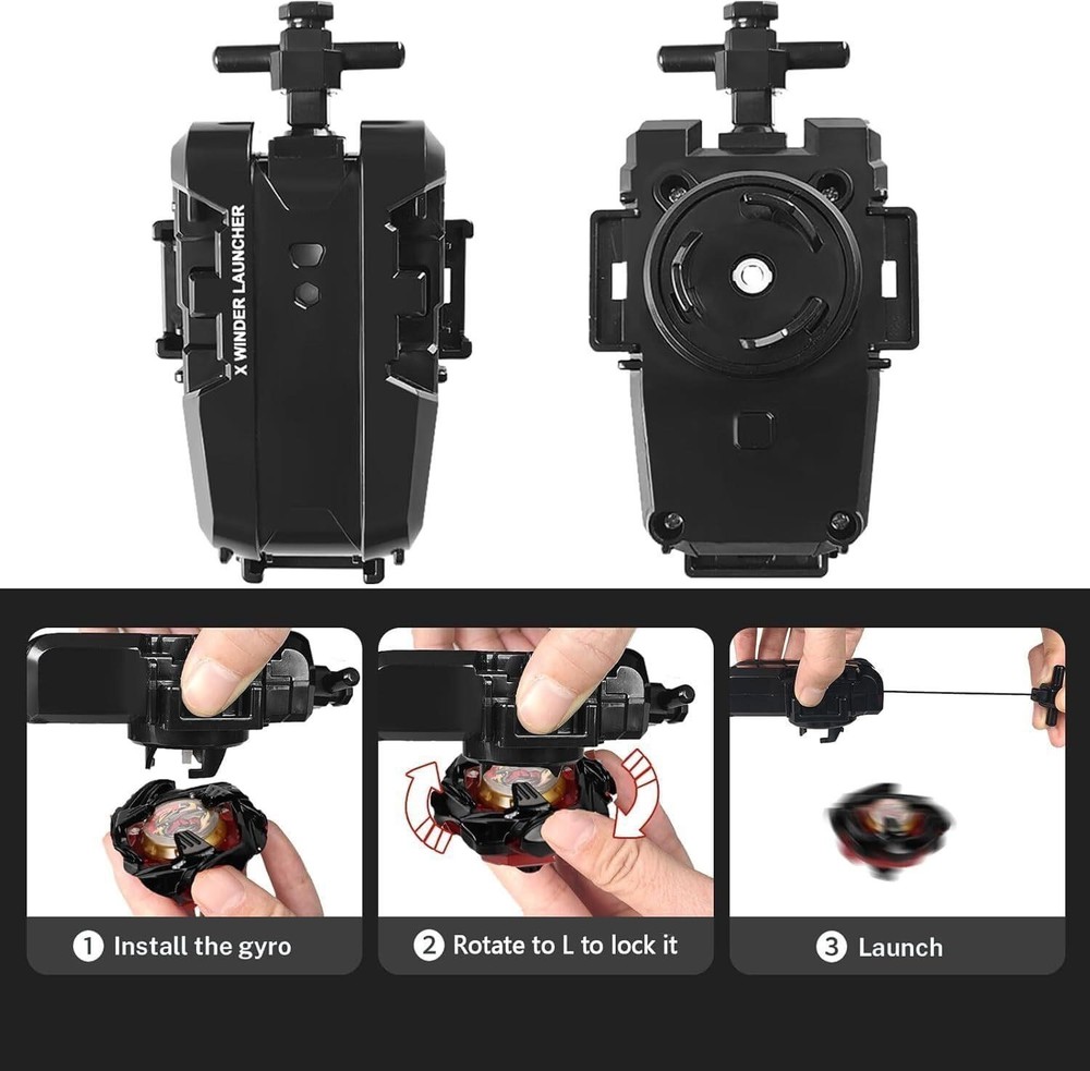 Left-Spin X Top with String Launcher Pack, Fun Battling Game, Attack Type X...