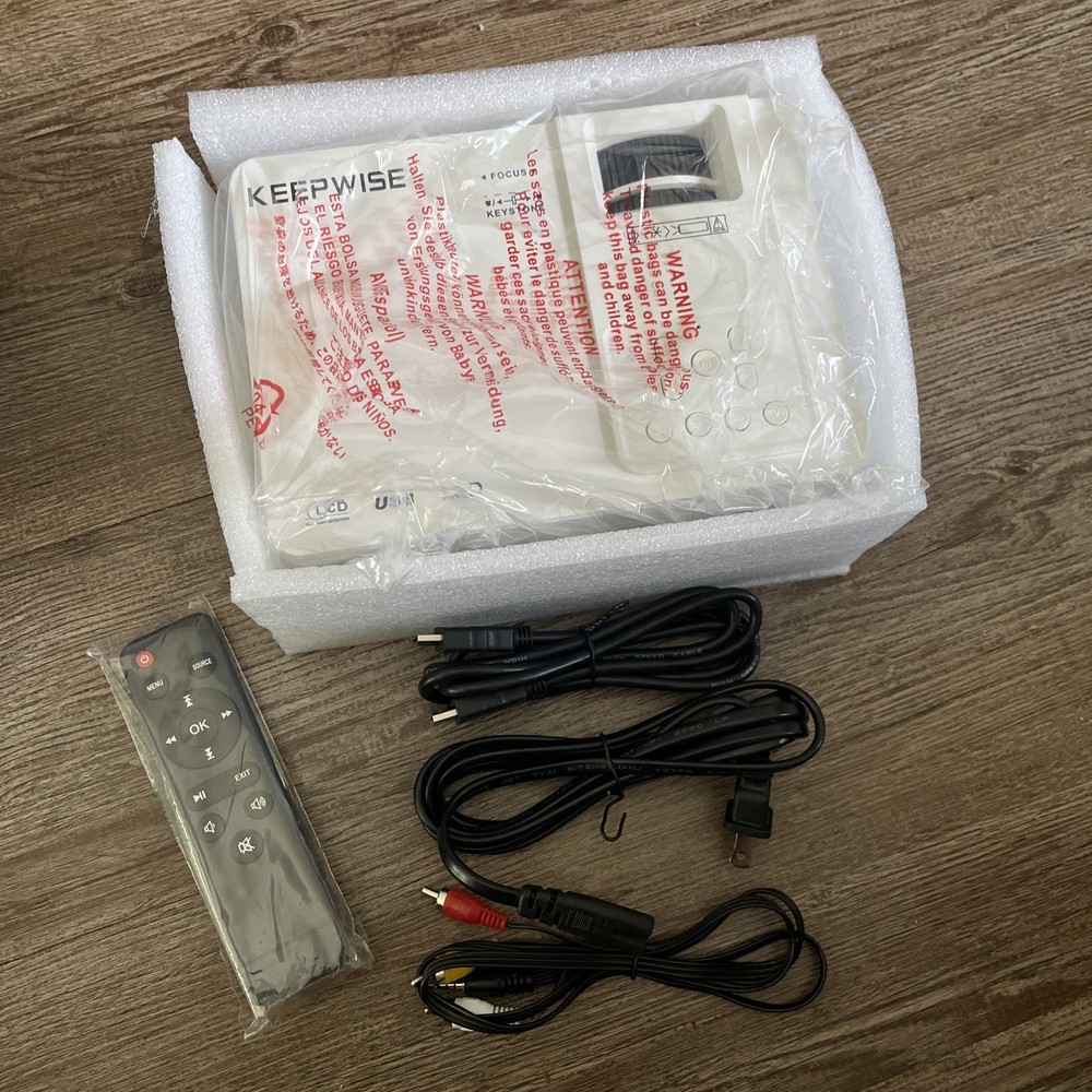 NEW Keepwise LCD Mini Projector M50 With Remote Bundle