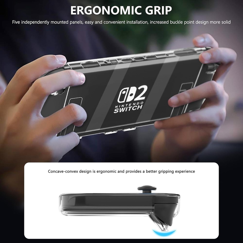 Clear Protector Case Compatible w/ Switch 2 MODEL HGS-17123 Soft Silicone