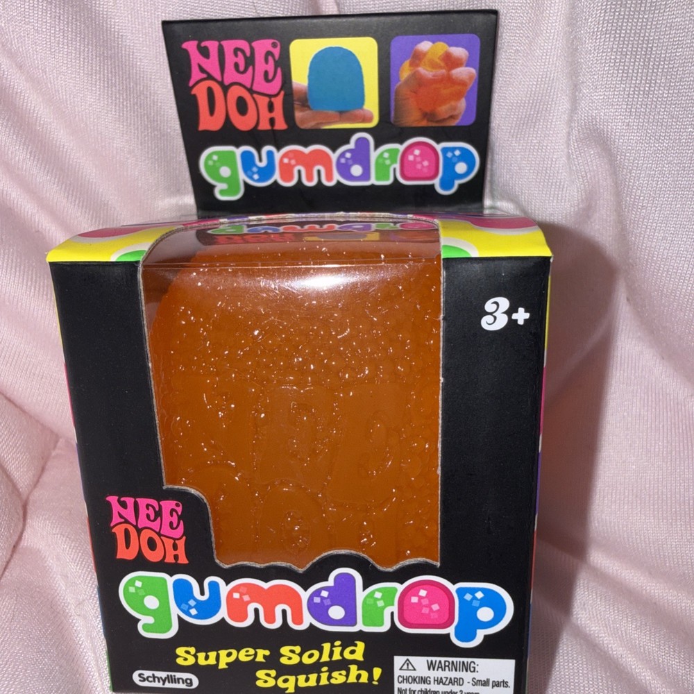 NeeDoh Gumdrop Super Solid Squish Orange