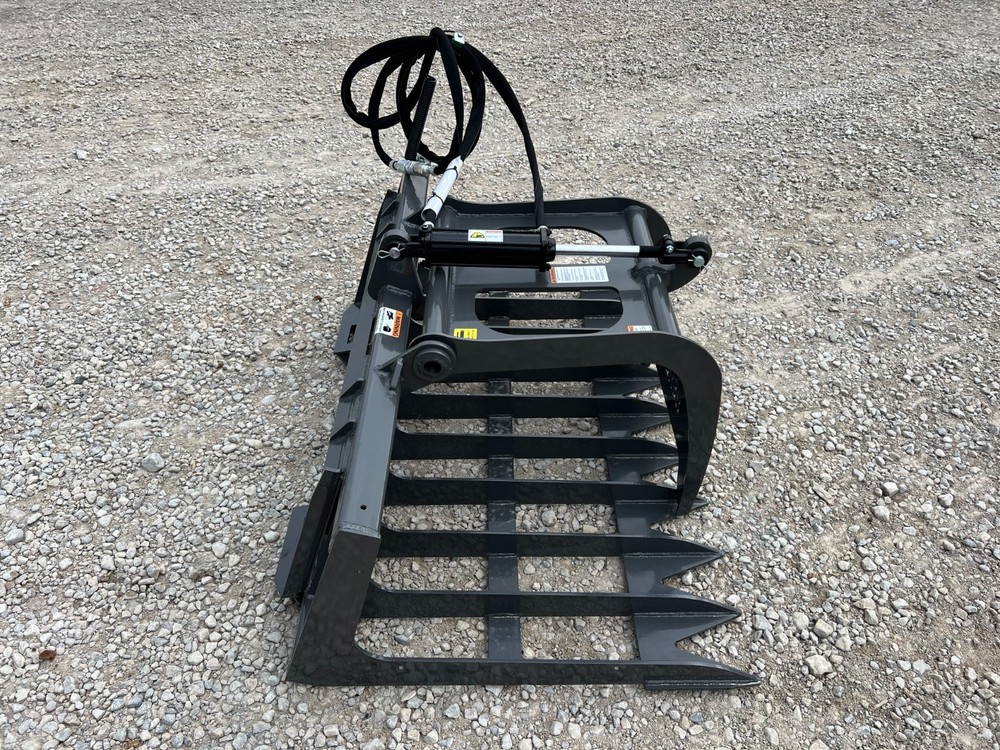 Berlon 60" Compact Tractor Root Brush Grapple Attachment Fits Skid Steer Loader