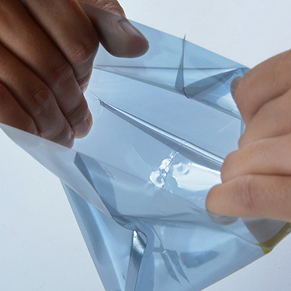 100pcs Translucent Chip Storage Bag Self-sealing Anti-static Mainboard Pouch