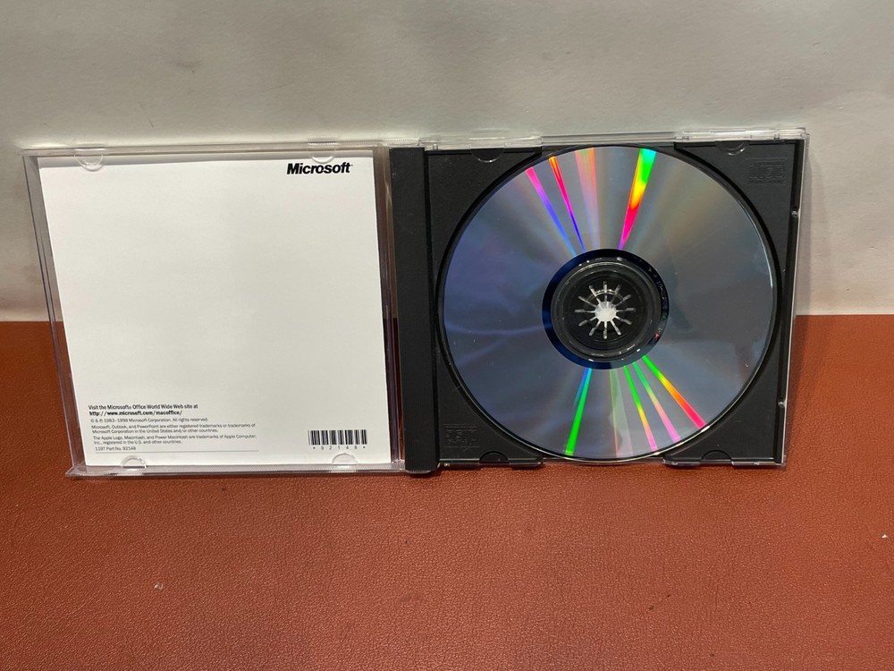 Microsoft Office 98 Macintosh Edition CD-ROM with CD Key Vintage Mac Software